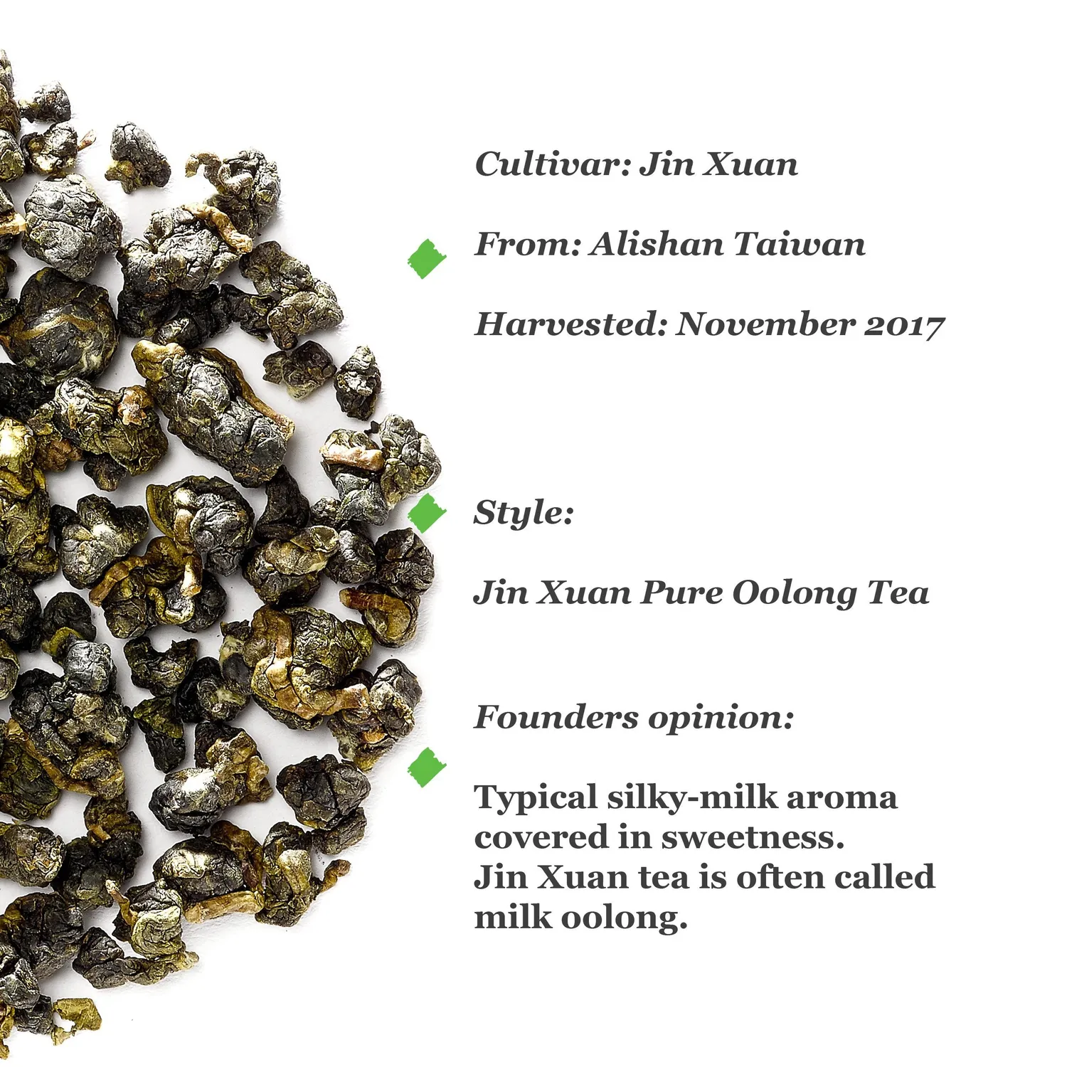 Valley of Tea Jin Xuan oolongte 50 g mjölkig