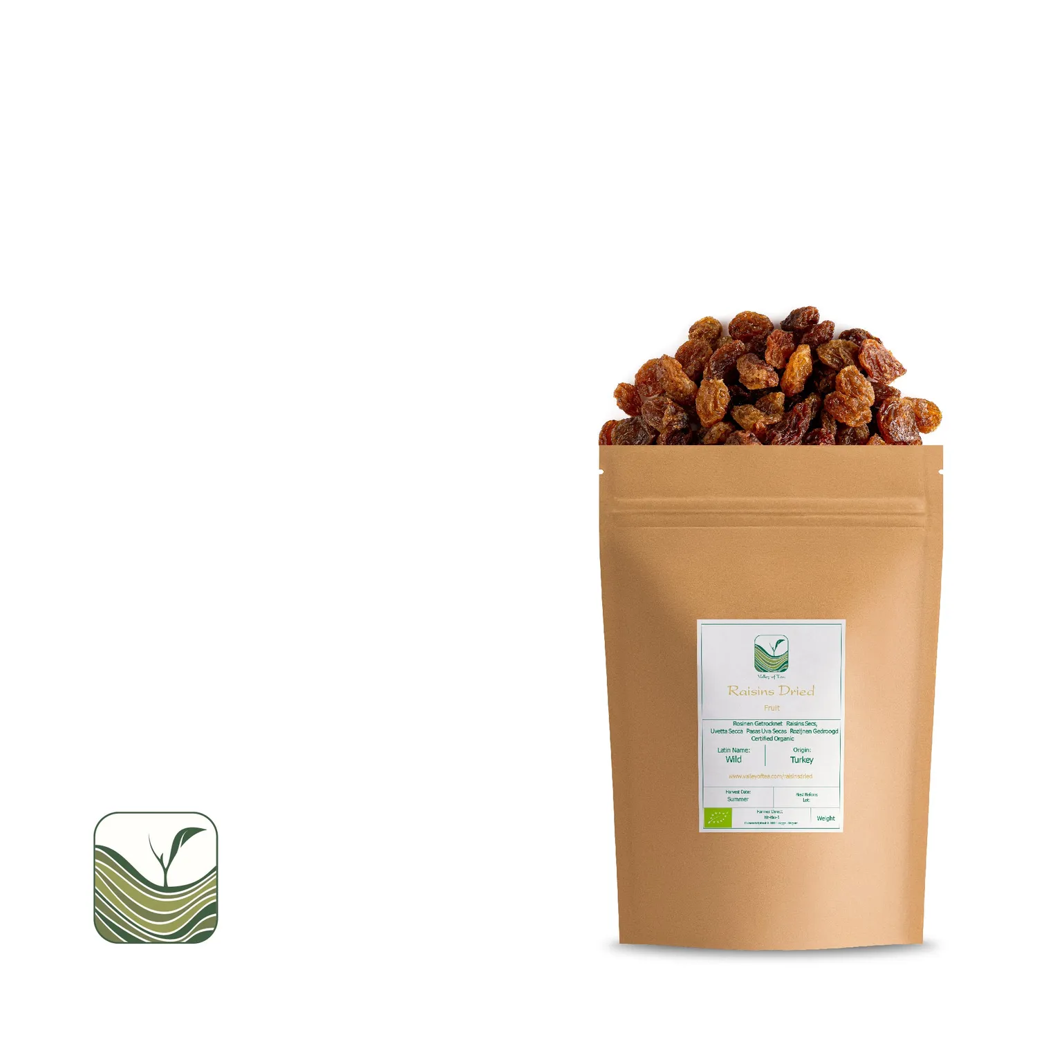 Valley of Tea Russin ekologiska russin 1000g söt snack