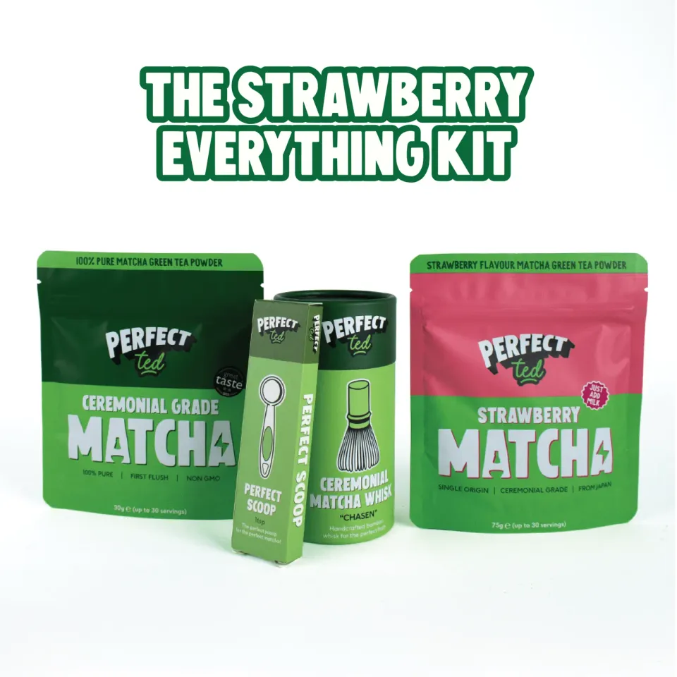 Perfect Ted Strawberry Everything Kit matchakit jordgubb umami