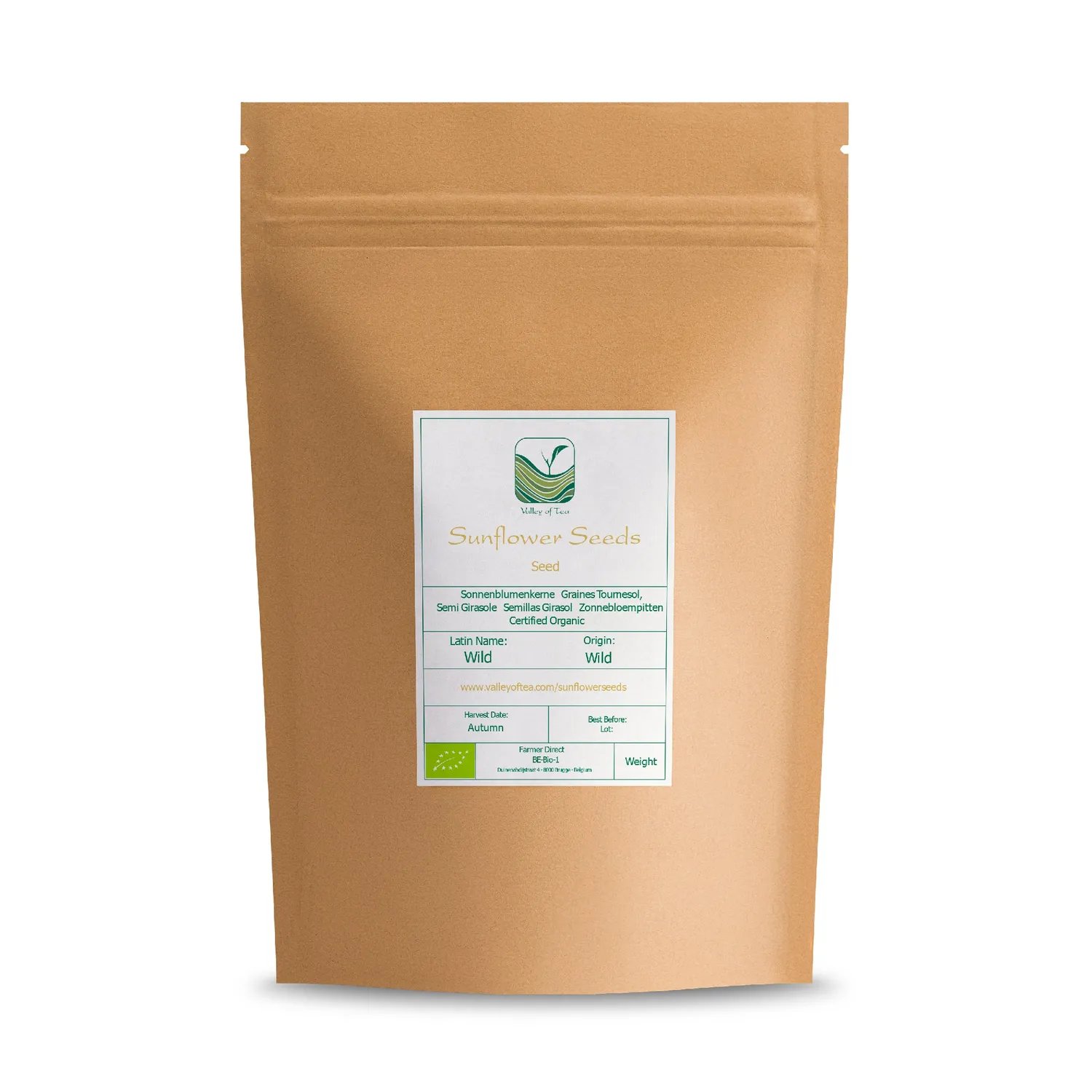 Valley of Tea Solrosfrön osaltade 800 g nötiga