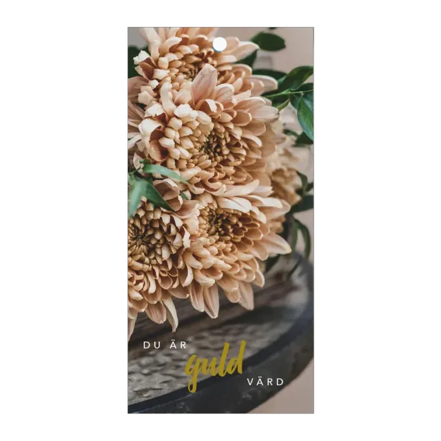 Bönor & Blad Du är guld värd hangtag blombukett