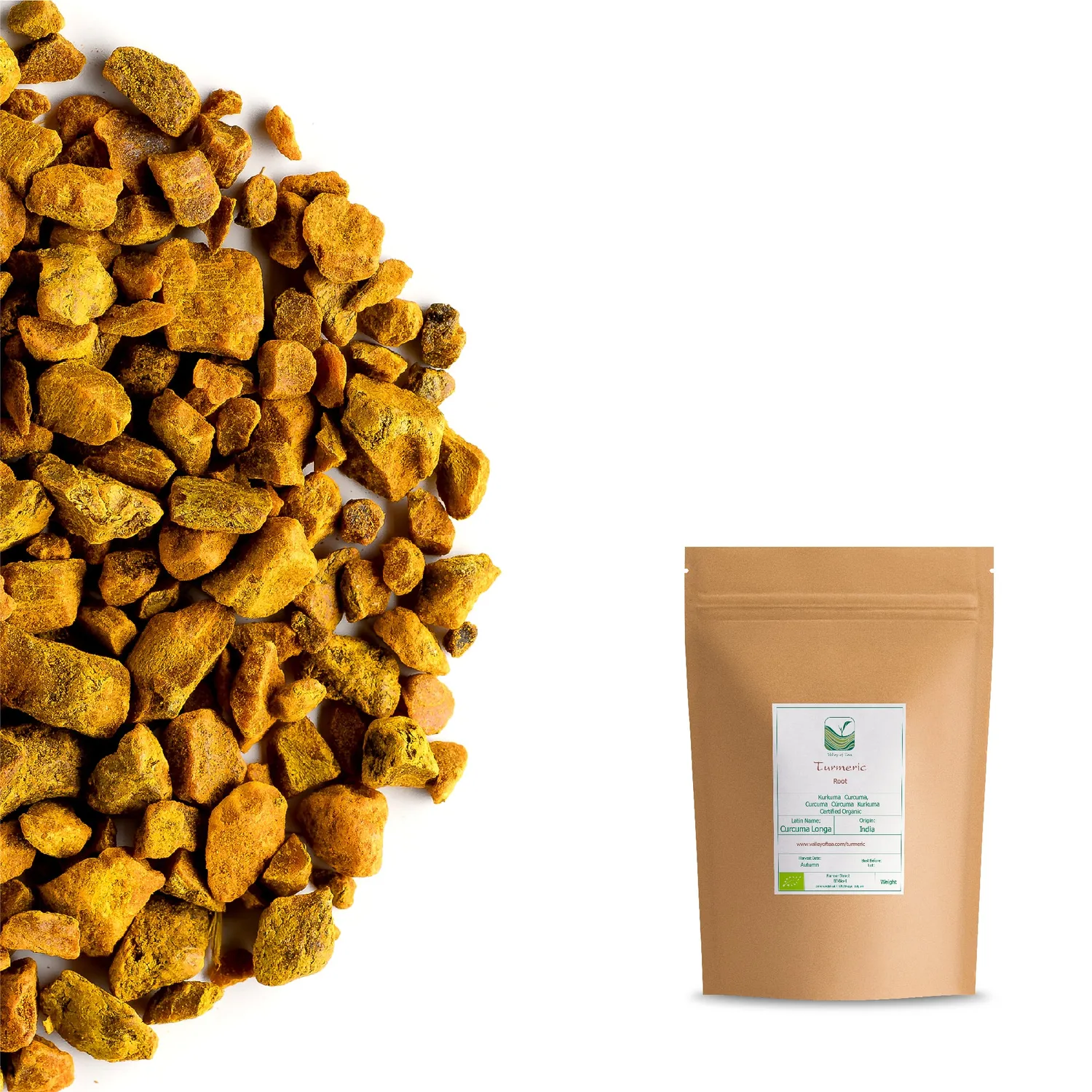 Valley of Tea Gurkmeja örtte 200g hel rot