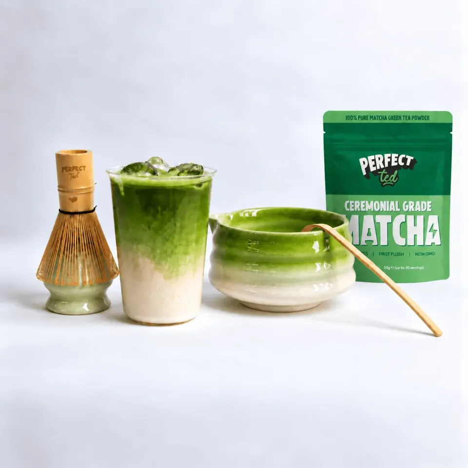 Perfect Ted matcha set skål visp 30 g ceremoniell
