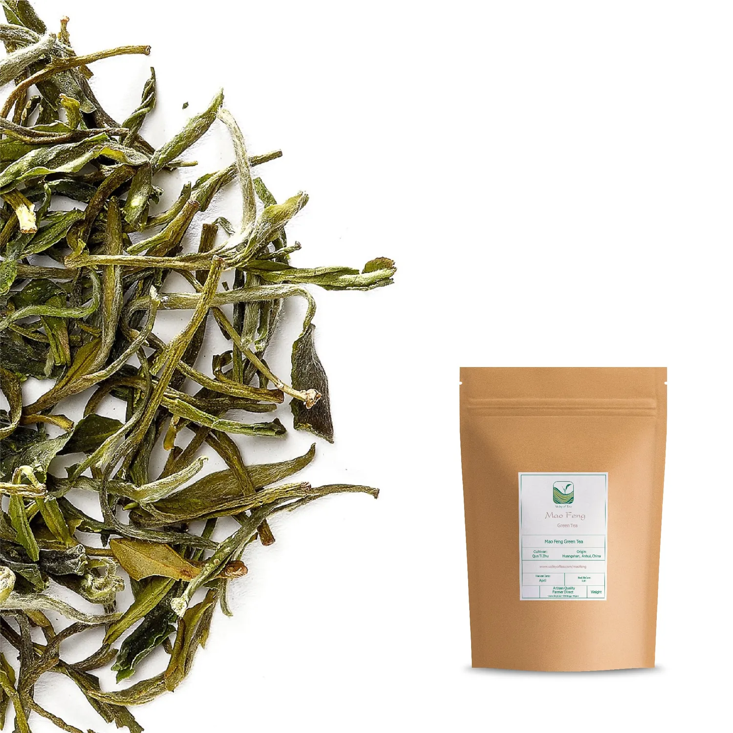 Valley of Tea Mao Feng grönt te 100g lösvikt