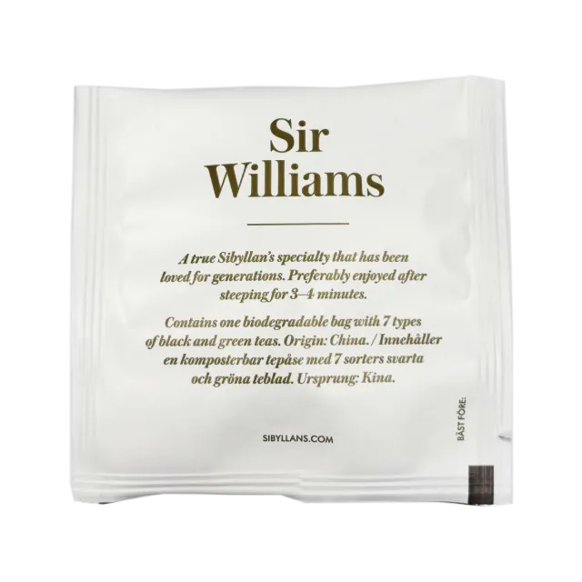 Bönor & Blad Sir Williams svart te 11-pack påsar