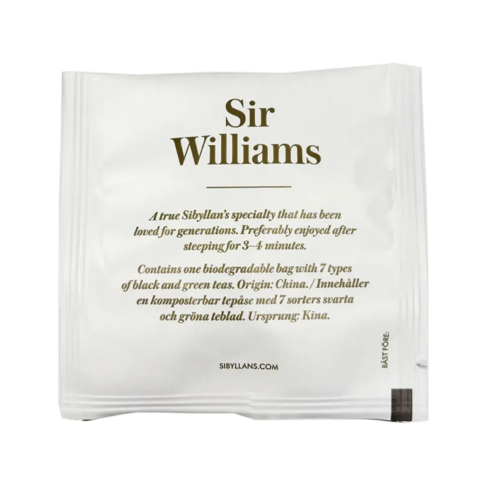 Bönor & Blad Sir Williams svart te 11-pack påsar