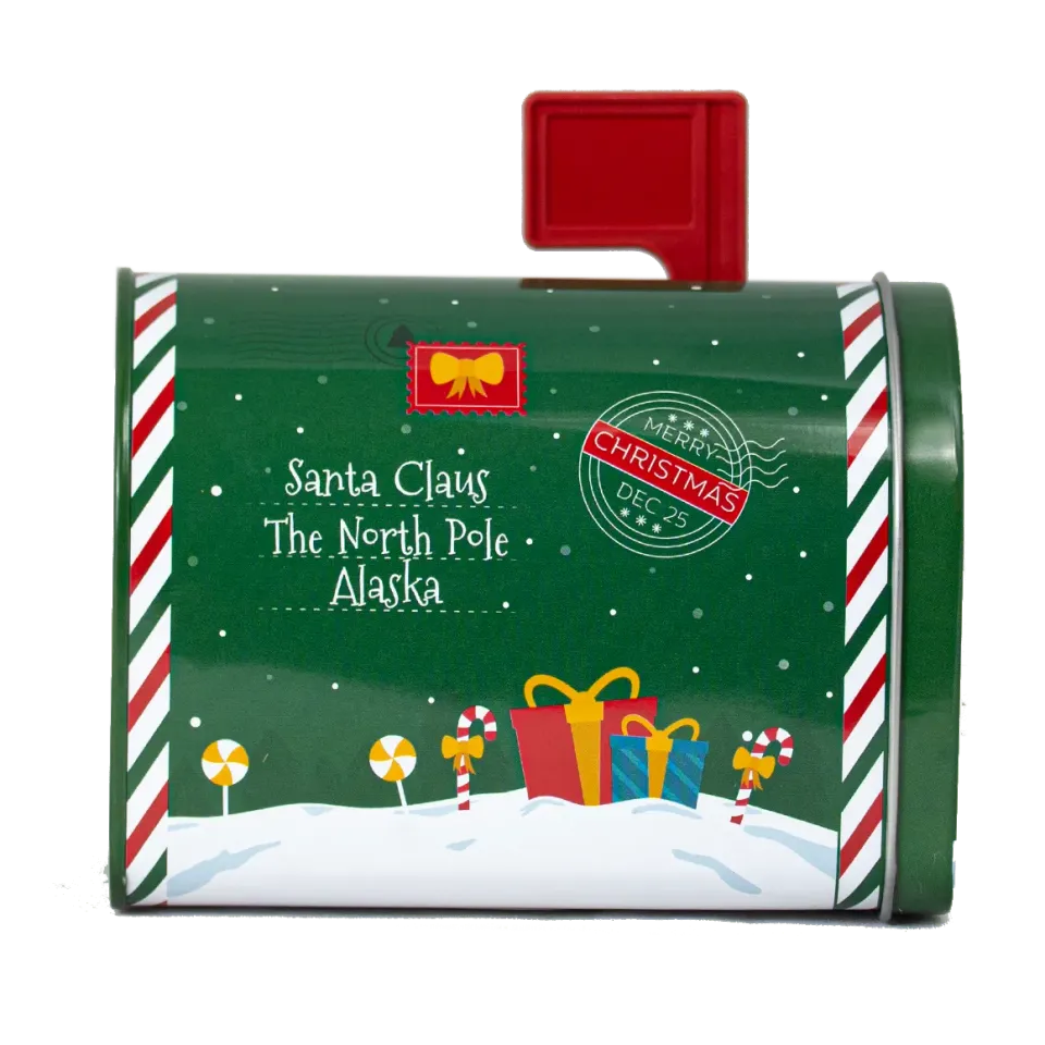 Bönor & Blad Brevlåda plåtburk grön small