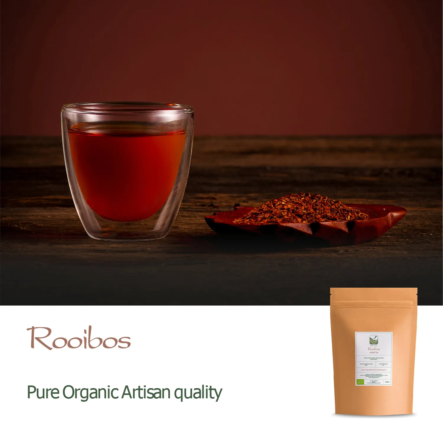 Valley of Tea Rooibos Blad te 100g koffeinfritt