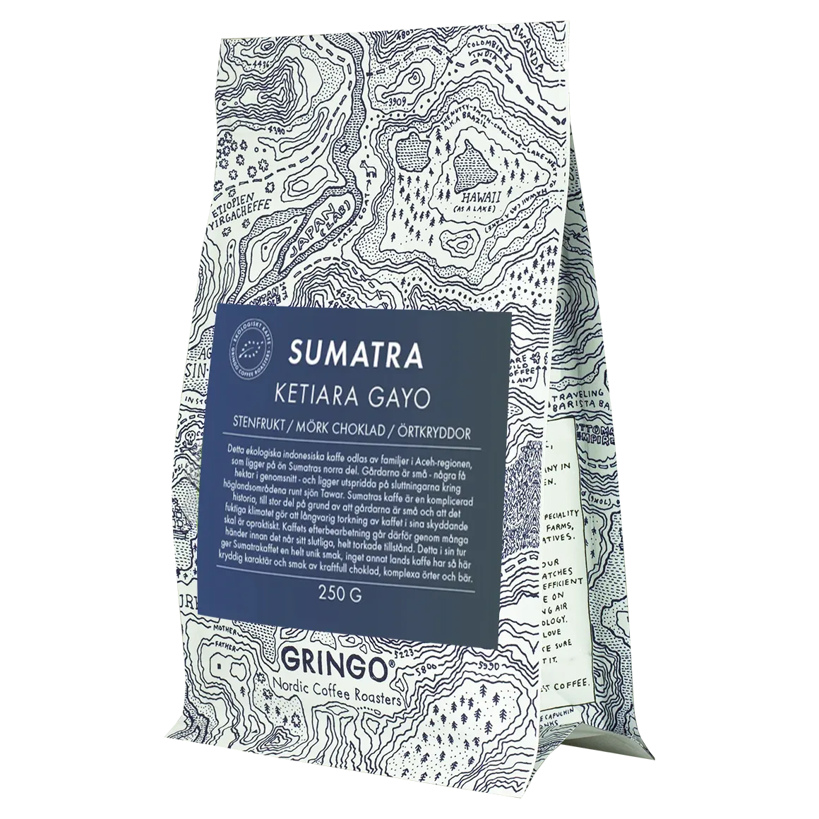 Bönor & Blad Gringo Sumatra Ketiara kaffe 250 g eko