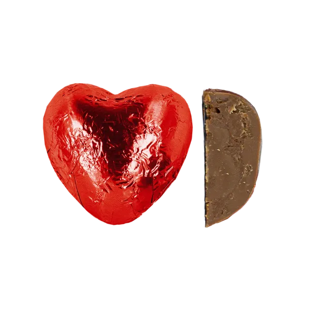 Bönor & Blad Rött Nougathjärta choklad palmoljefri