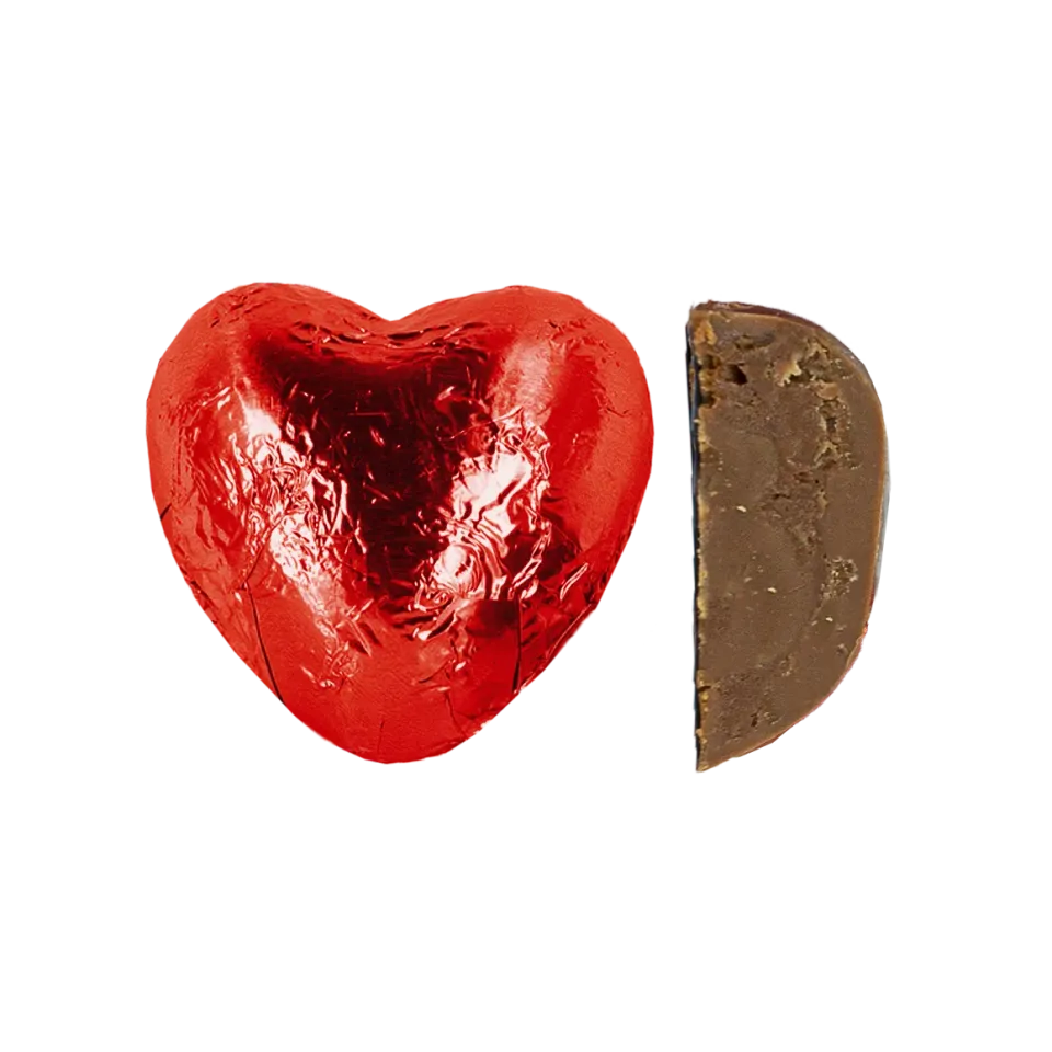 Bönor & Blad Rött Nougathjärta choklad palmoljefri