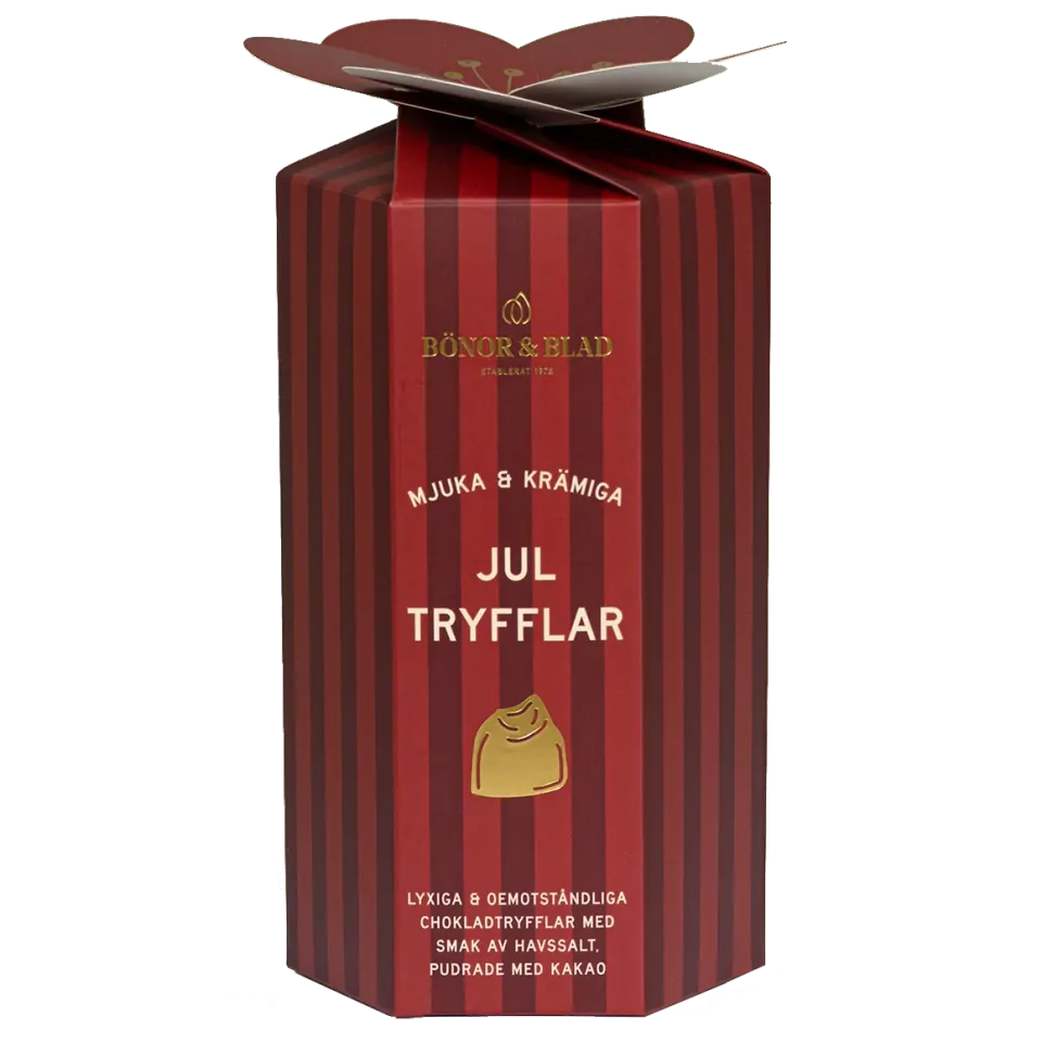 Bönor & Blad Jultryfflar chokladtryfflar havssalt ask