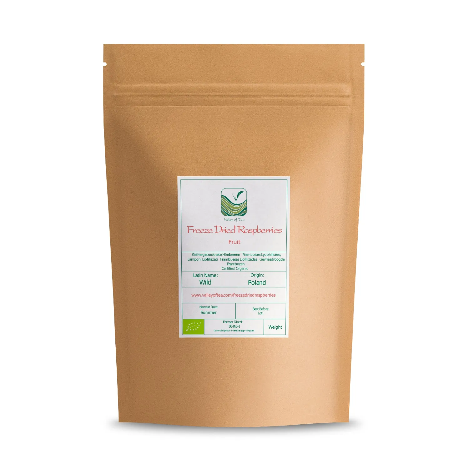 Valley of Tea Hallon frystorkade bär 40 g sötsyrliga