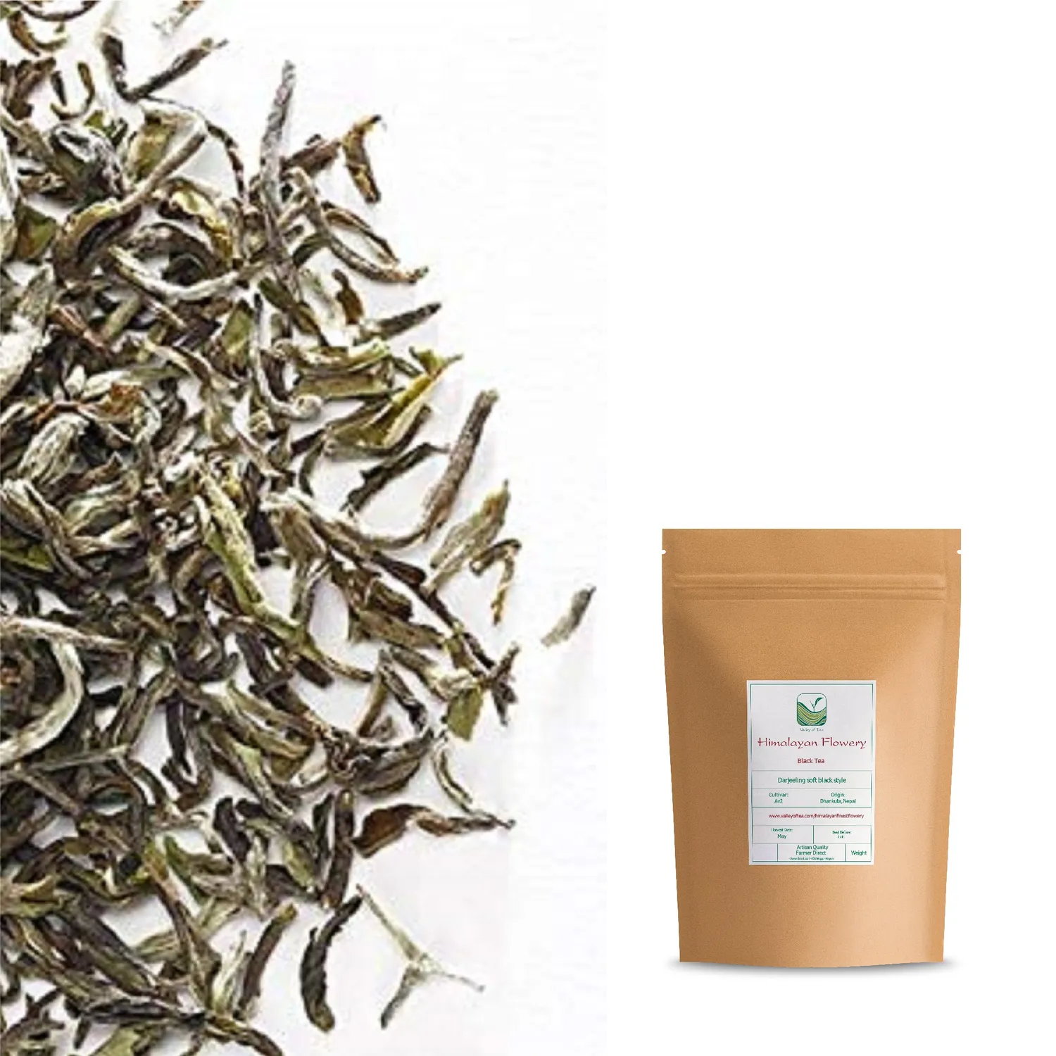 Valley of Tea Himalayan Flowery svart te 100g maltig