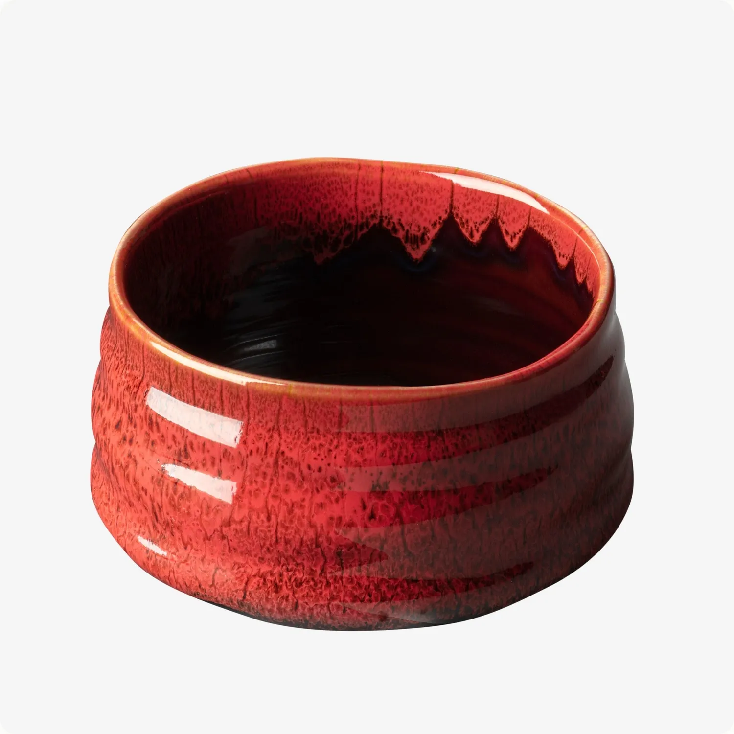 Matcha Magic Shinku matchaskål djupröd