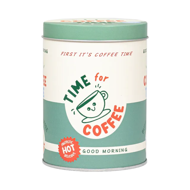 Bönor & Blad It’s Coffee Time kaffeburk rund retro 250 g