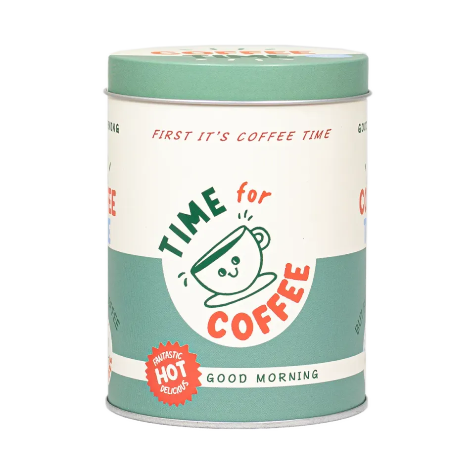 Bönor & Blad It’s Coffee Time kaffeburk rund retro 250 g