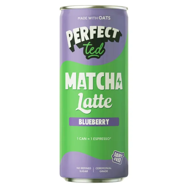 Perfect Ted blueberry oat matchalatte 12-pack havre
