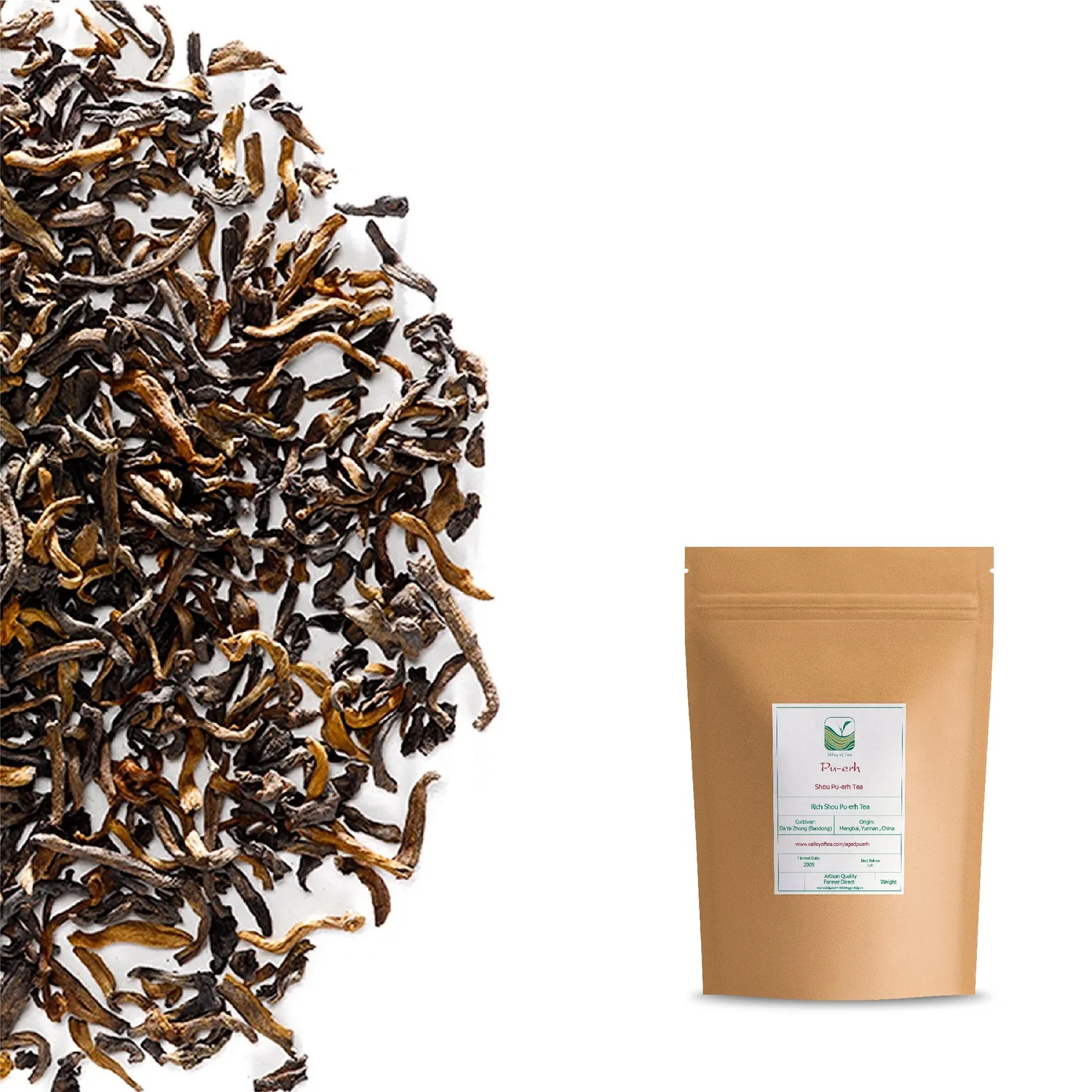 Valley of Tea Mognad Pu Erh te 100g 9 år lagrad