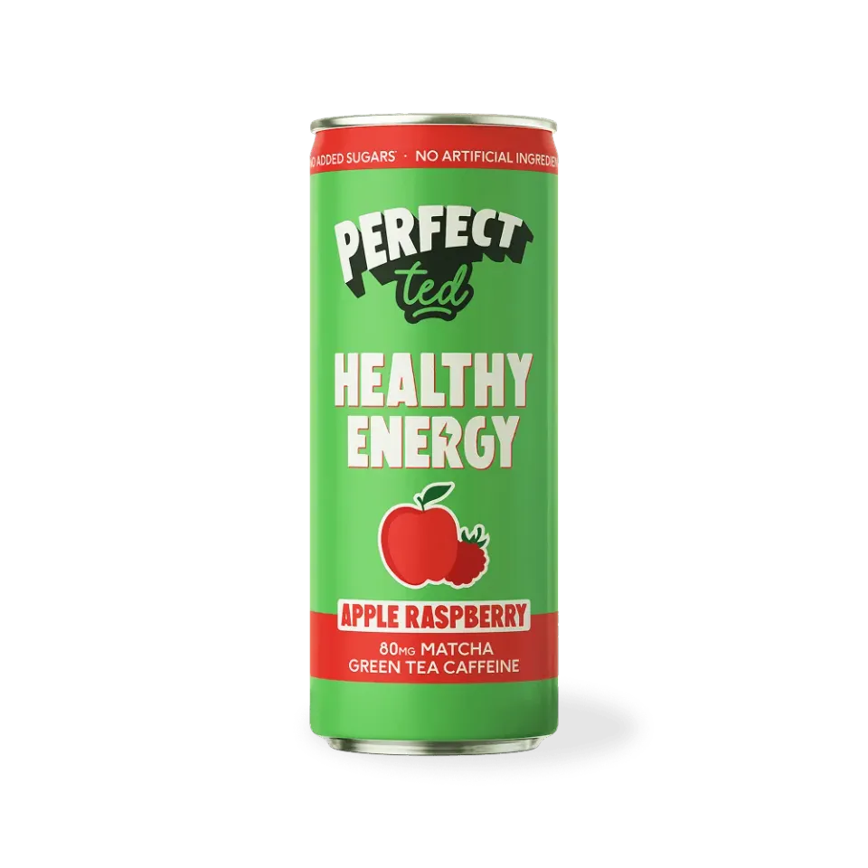 Perfect Ted apple raspberry energidryck 12-pack matcha