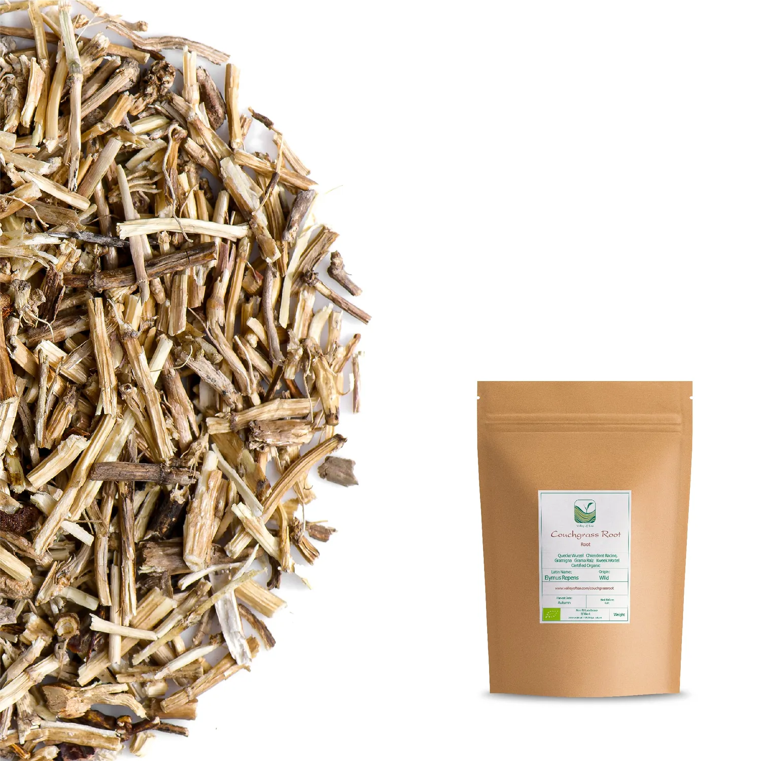 Valley of Tea Kvickrotsrot örtte 100g koffeinfri