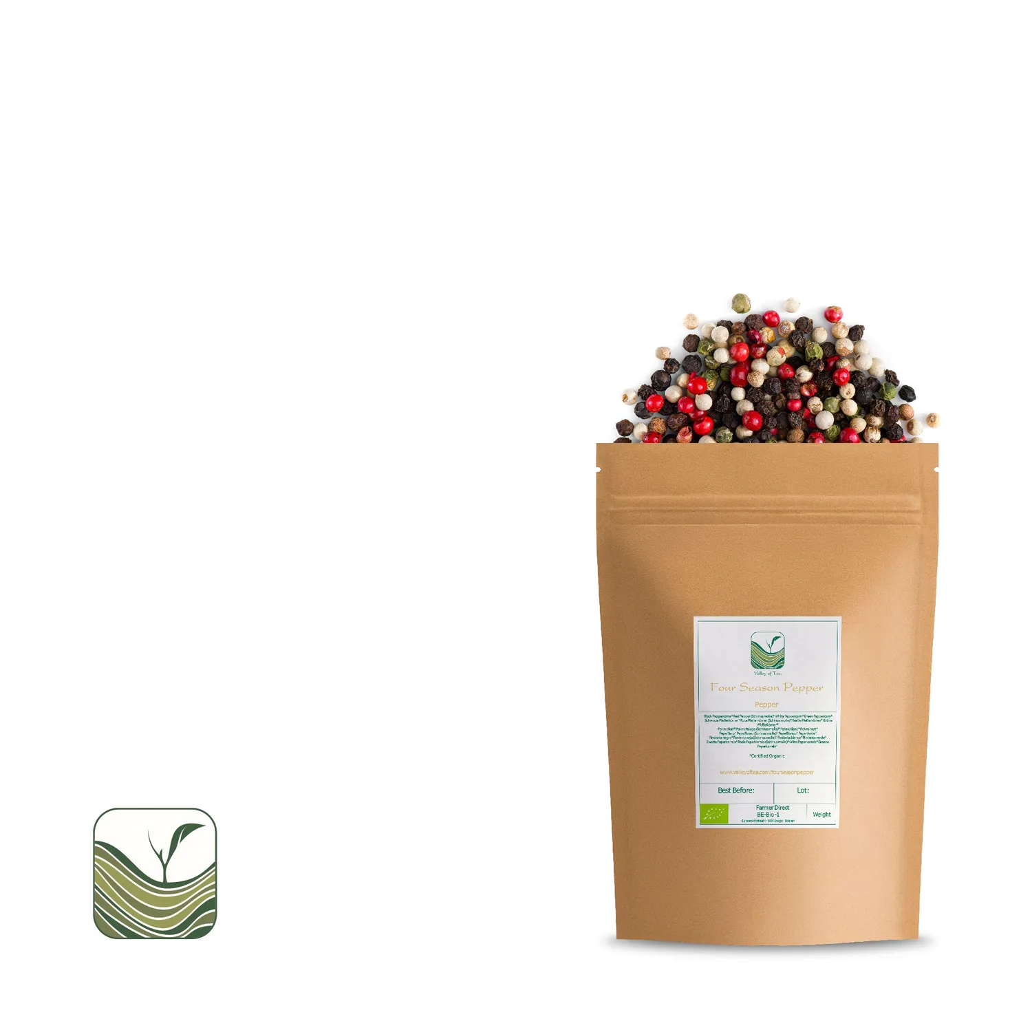 Valley of Tea Fyrapeppar krydda 50g fyra sorter