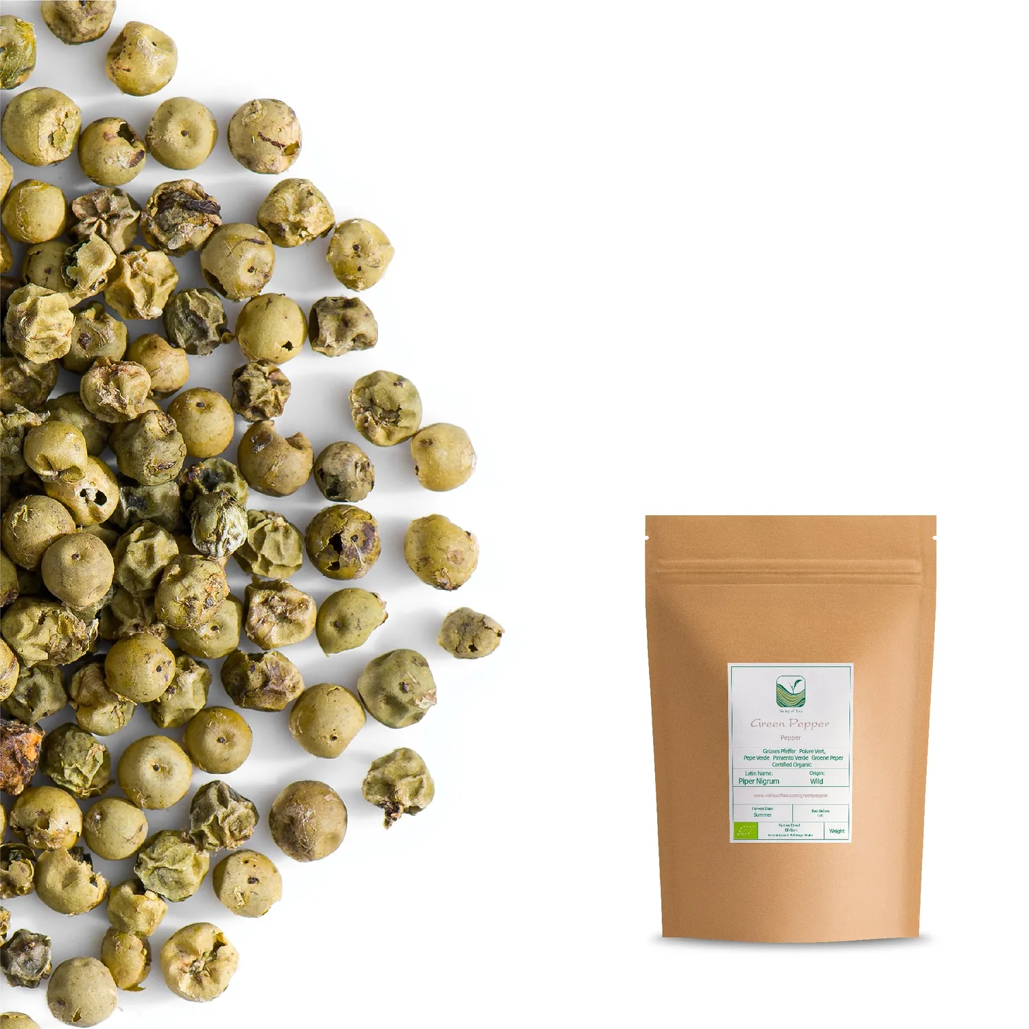 Valley of Tea Grönpeppar krydda 100g mild hetta