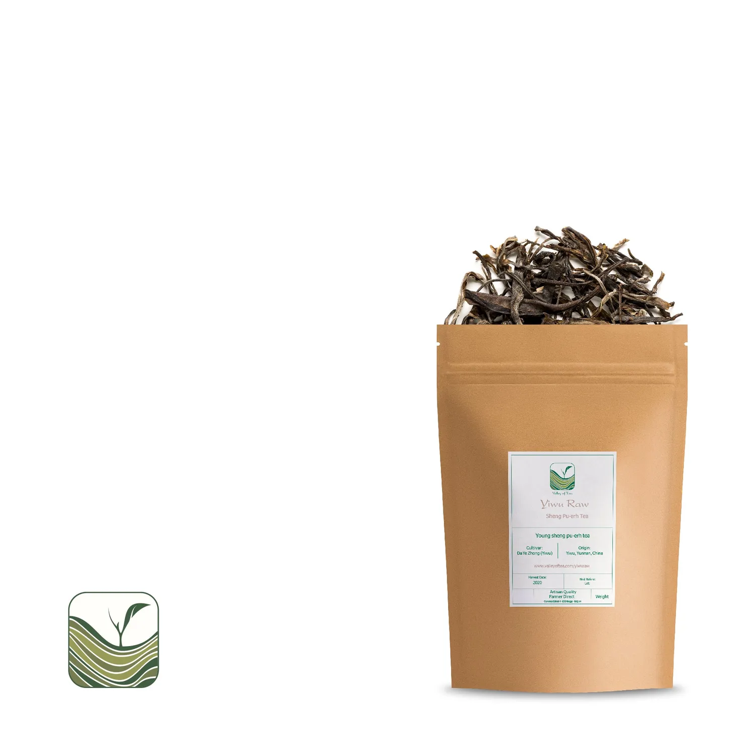 Valley of Tea Yiwu Raw pu-erh te 50 g sheng