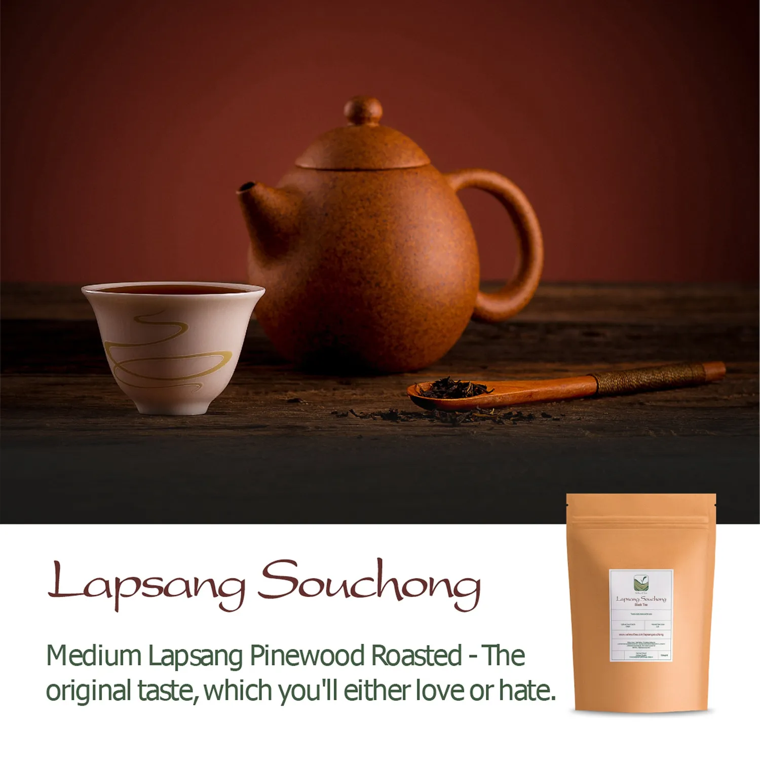 Valley of Tea Lapsang Souchong te 100g rökigt