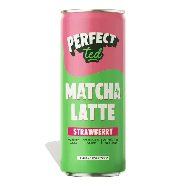 Perfect Ted Jordgubbe matcha latte havremjölk