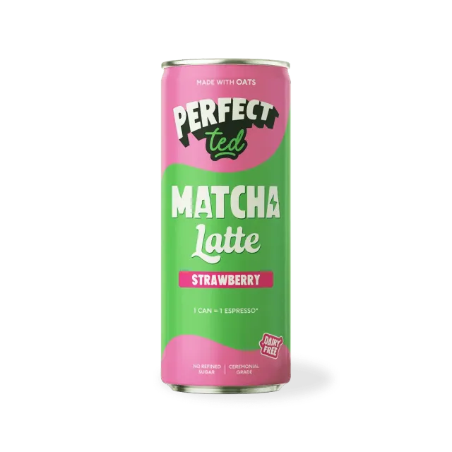 Perfect Ted Strawberry Oat matcha latte jordgubb 12-pack