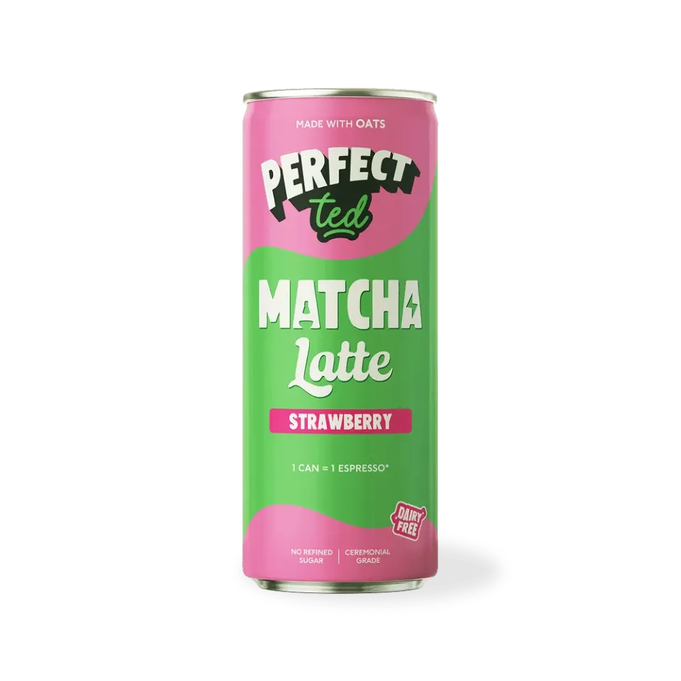 Perfect Ted Strawberry Oat matcha latte jordgubb 12-pack