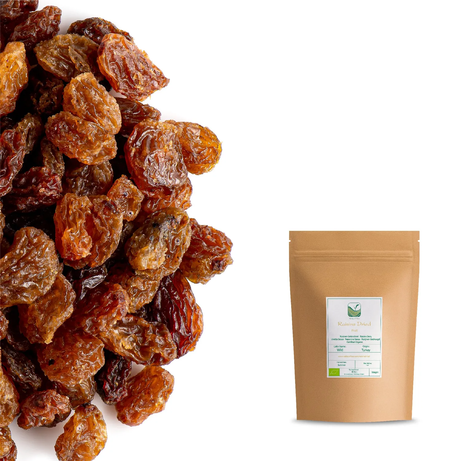 Valley of Tea Russin ekologiska russin 1000g söt snack
