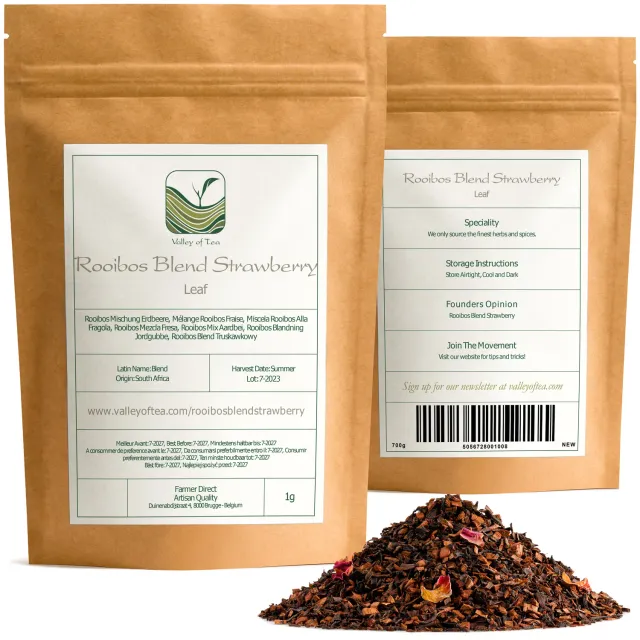 Valley of Tea Rooibos Jordgubb te Liten bärig