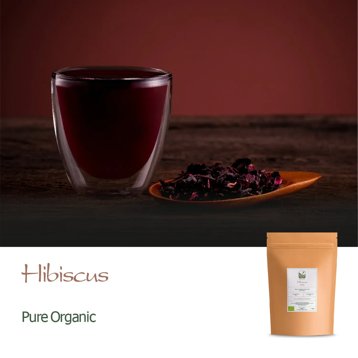 Valley of Tea Hibiskus örtte 200g koffeinfritt