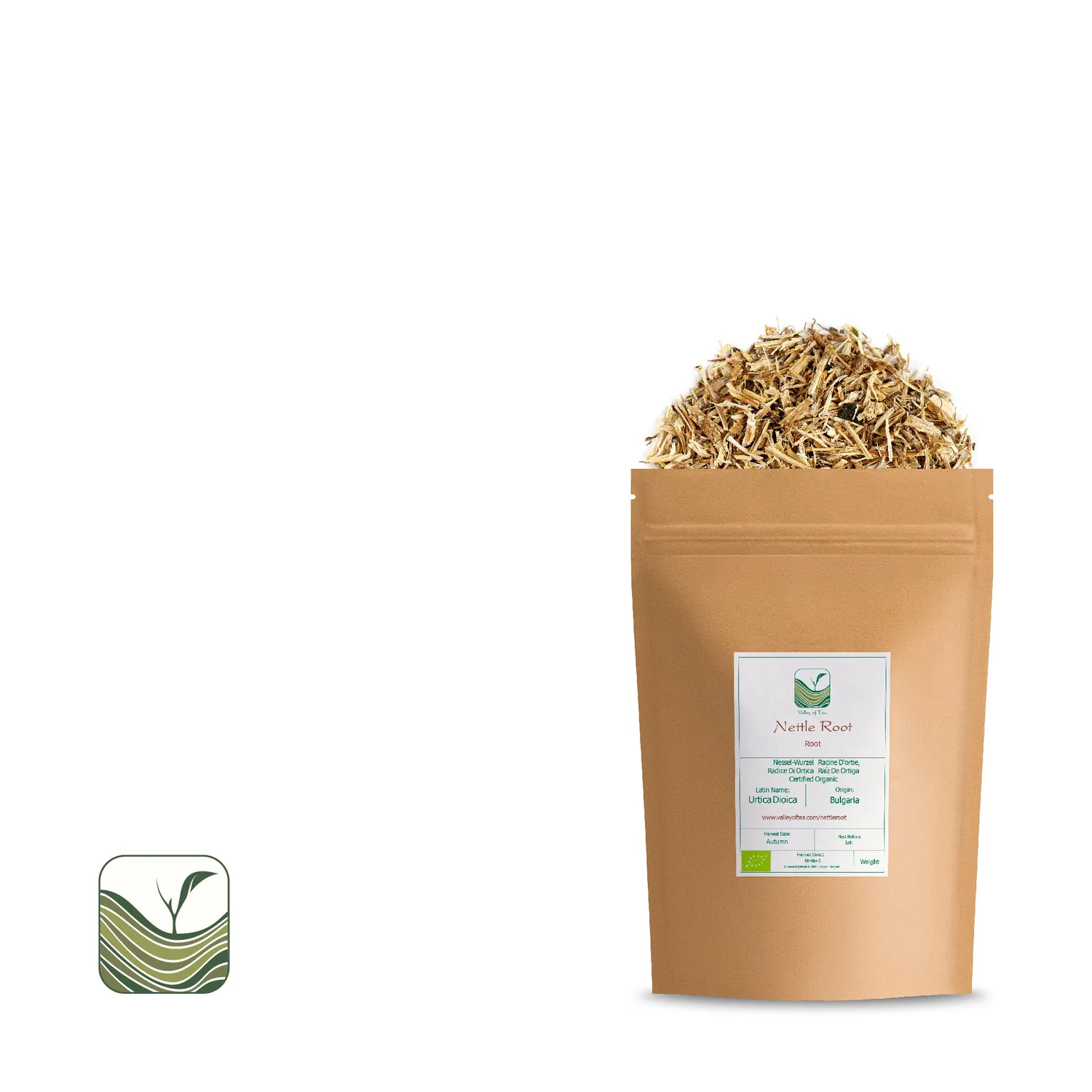 Valley of Tea Nässelrot örtte 100g jordig koffeinfri