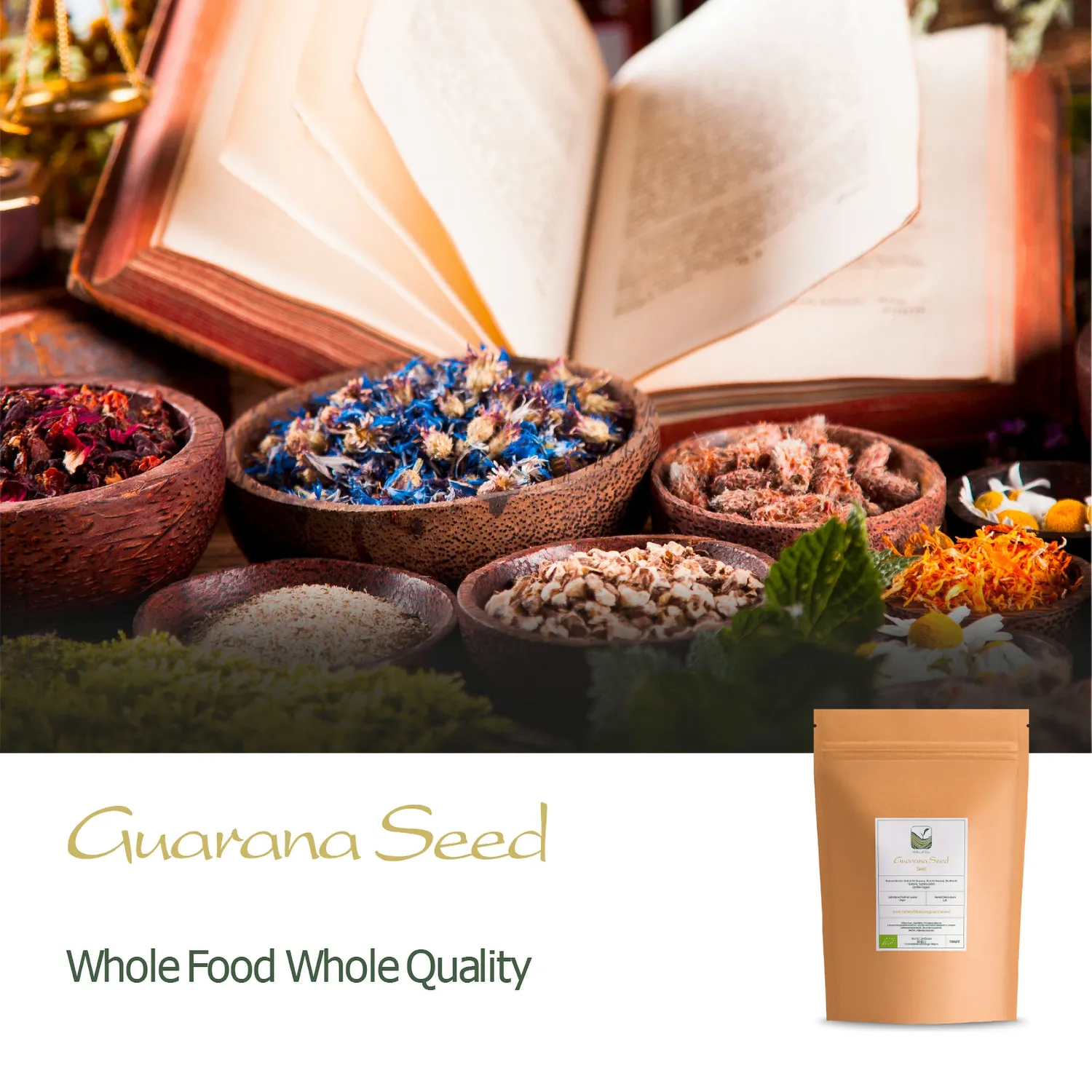 Valley of Tea Guaranabönor hela 200g koffein