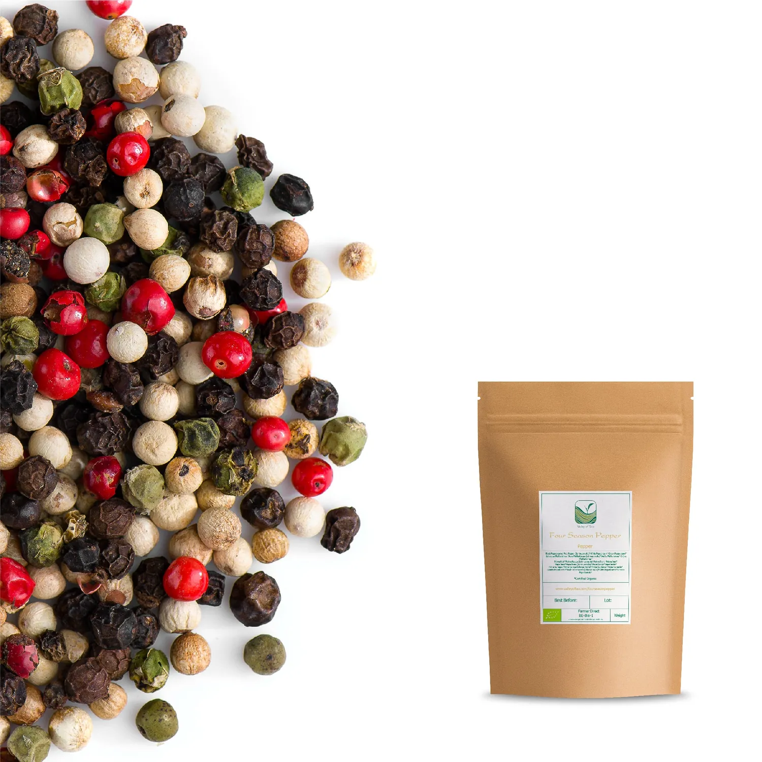 Valley of Tea Fyrapeppar krydda 50g fyra sorter