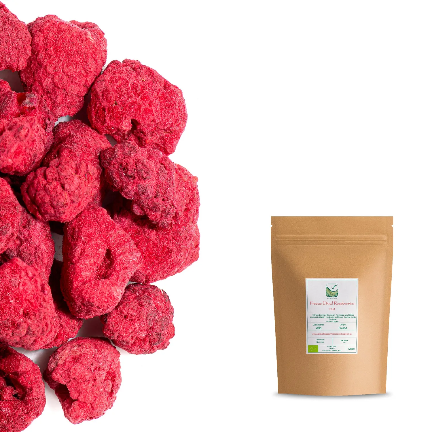 Valley of Tea Hallon frystorkade bär 40 g sötsyrliga