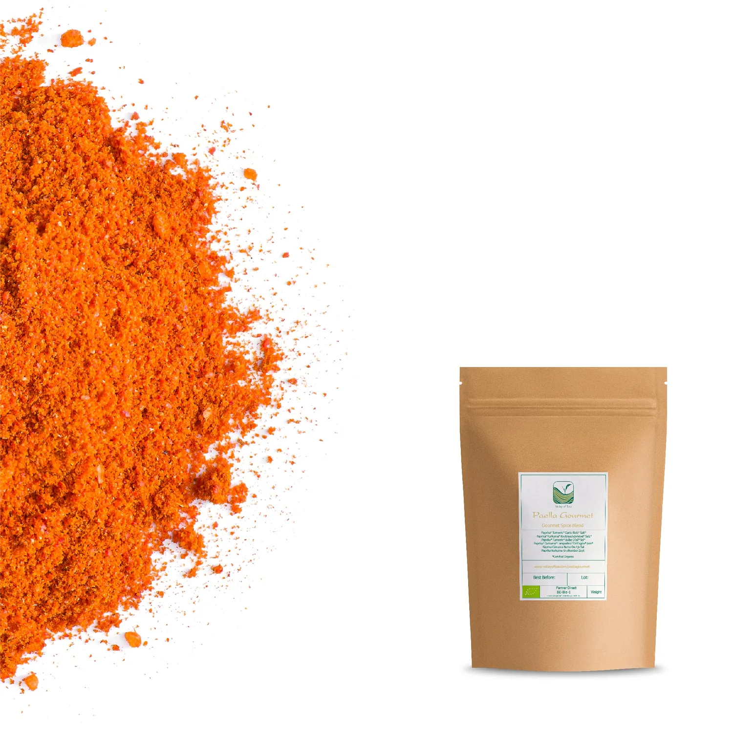 Valley of Tea paella kryddmix lösvikt 100g gurkmeja