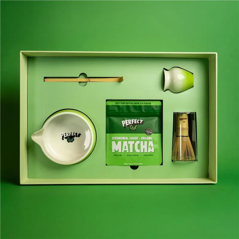 Perfect Ted matcha set skål visp 30 g ceremoniell