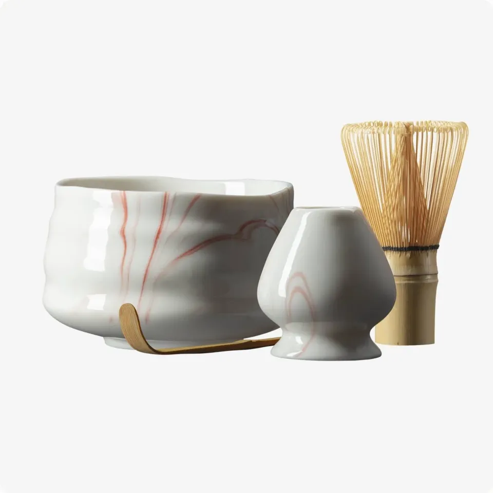 Matcha Magic Momoiro matchaset skål visp