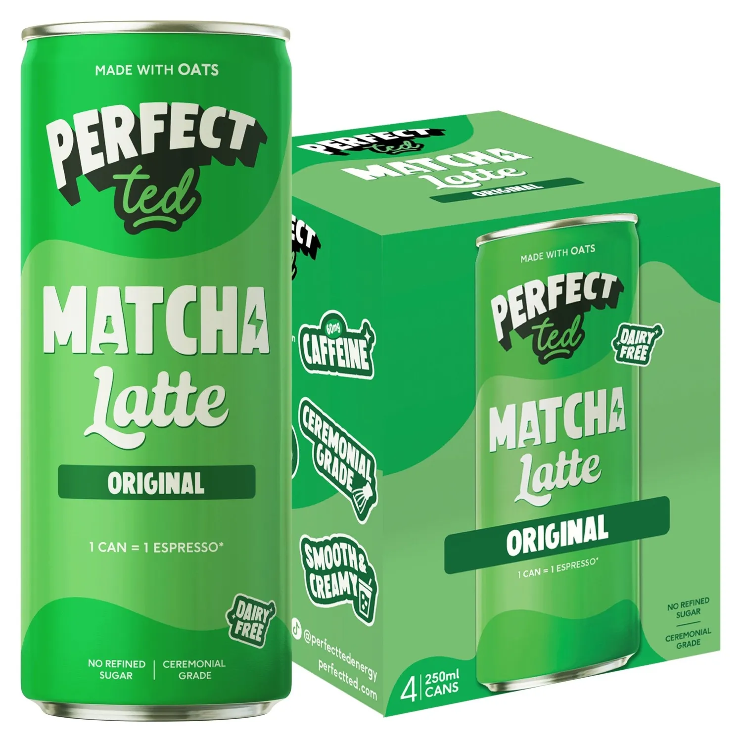 Perfect Ted Original Oat matcha latte 12-pack havremjölk