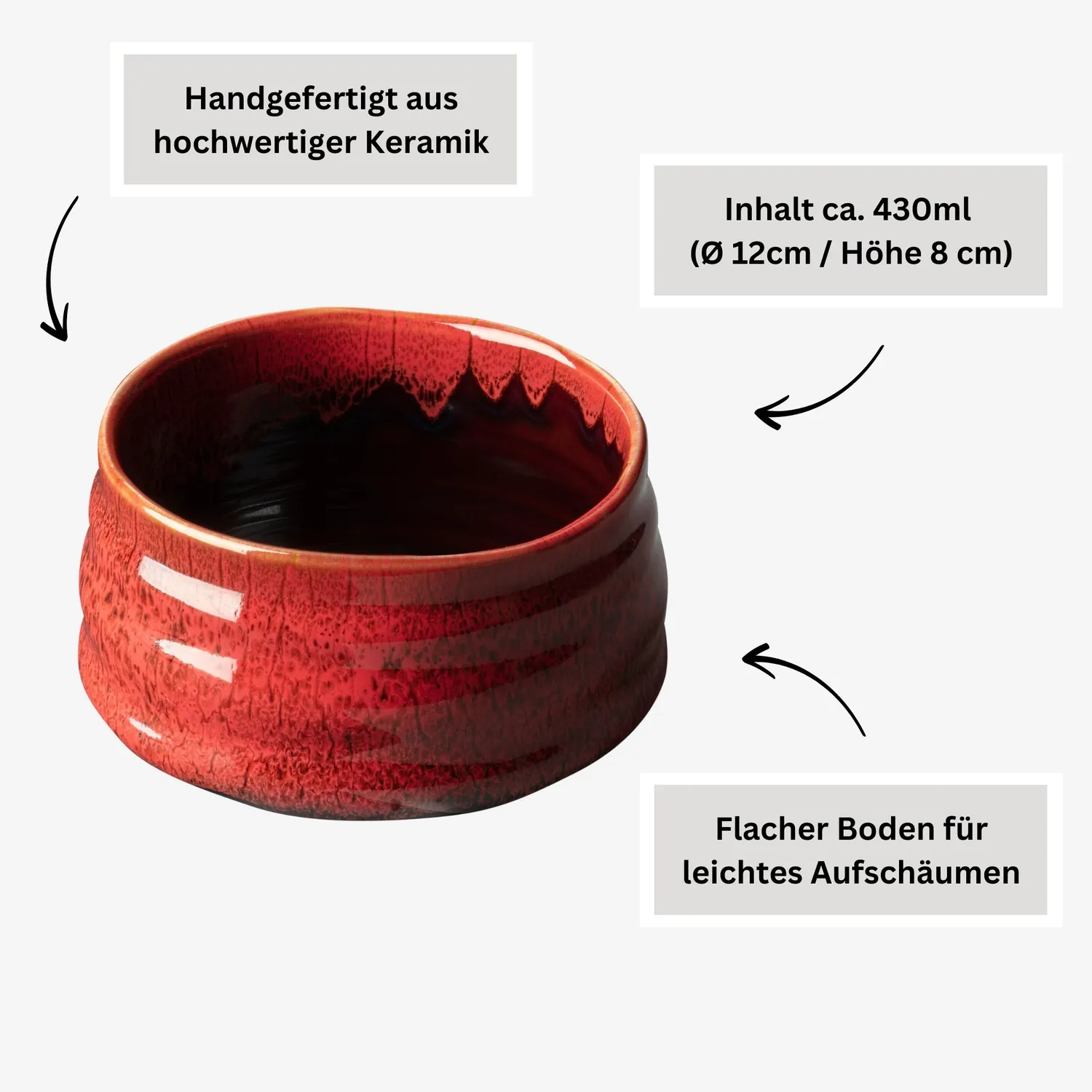 Matcha Magic Shinku matchaset skål visp hållare sked