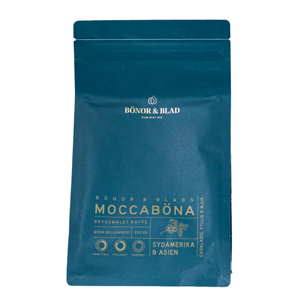 Bönor & Blad Moccaböna bryggkaffe 250 g choklad