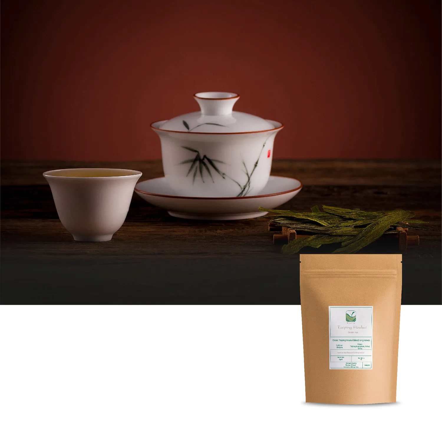 Valley of Tea Taiping Houkui grönt te 100g blommig