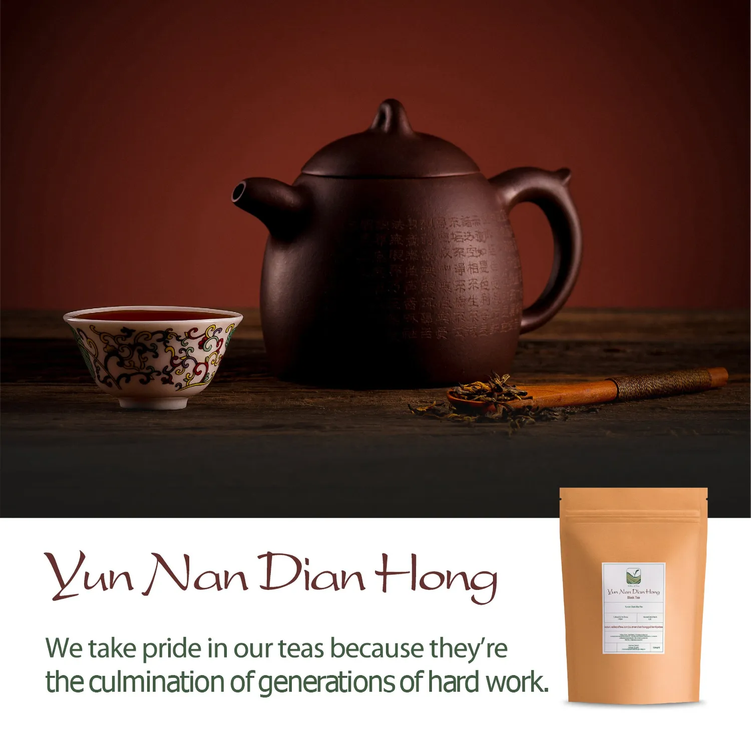 Valley of Tea Yun Nan Dian Hong svart te 100g fylligt