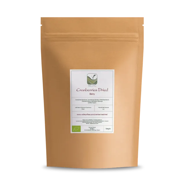 Valley of Tea Tranbär torkade 250g frukt