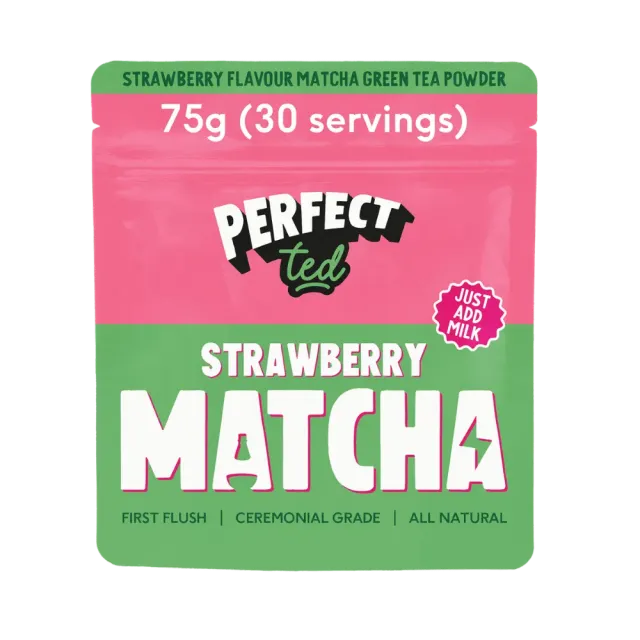 Perfect Ted Strawberry matchapulver 75 g jordgubb