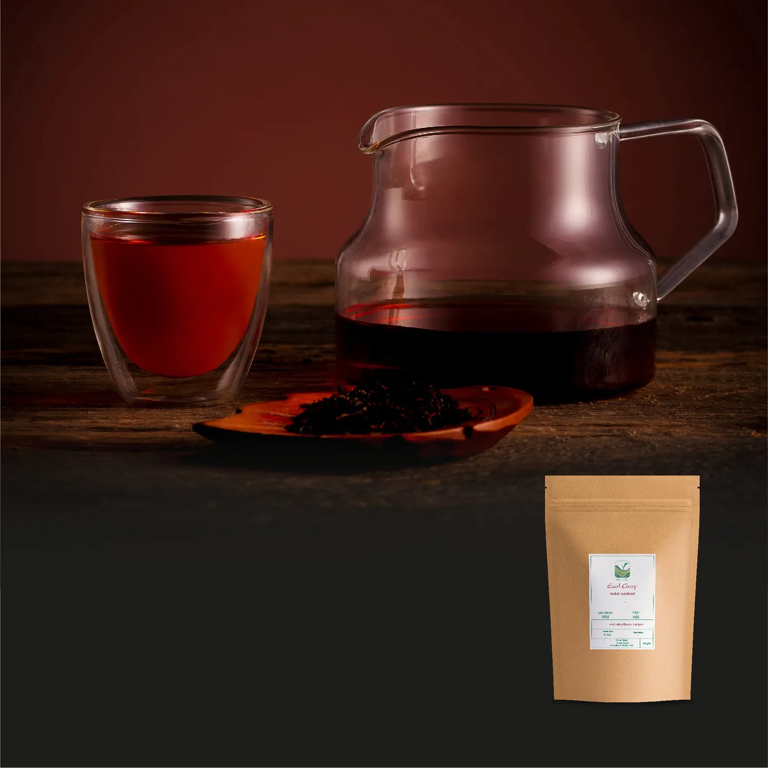 Valley of Tea Svartte Bergamottolja te 200g Earl Grey